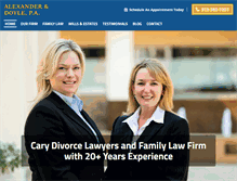 Tablet Screenshot of caryfamilylawyers.com